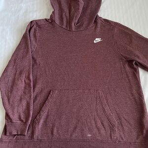 Nike Women’s Sweater Hoodie Funnel Neck Hoodie Sweatshirt Size 1X Burgundy